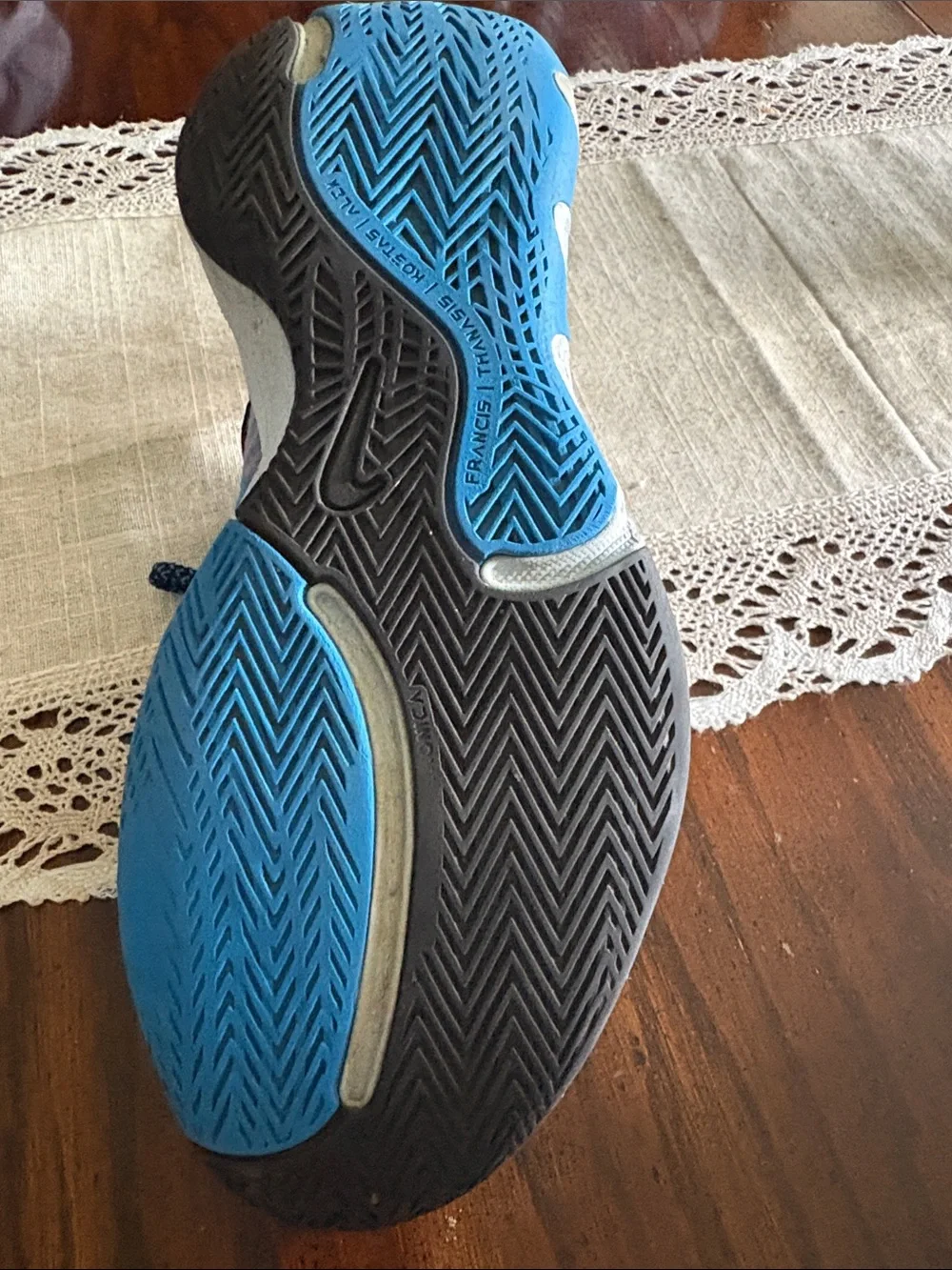 Nike Gray and Blue Athletic Training Shoes